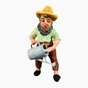 Vintage Polychrome Earthenware Gnome