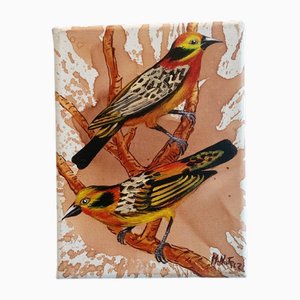 Magdalena Nalecz, Birds V, Olio su tela, 2024