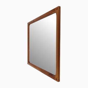 Mid-Century Square Teak Mirror by Aksel Kjersgaard for Odder Møbler, Denmark, 1960s