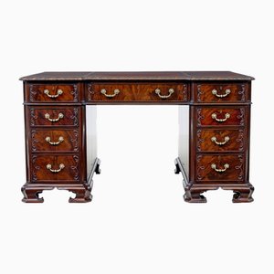 Early 20th Century Mahogany Pedestal Desk from Hobbs & Co, 1900