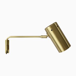 Minimalistische Mid-Century Wandlampe aus Messing, 1960er-1970er