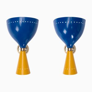 Italienische Wandlampen, 1950er, 2er Set