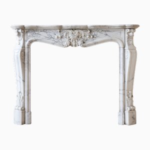 Arabescato Trois Coquilles Mantel in Marble, 19th Century
