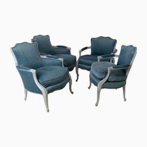 Louis XVI Bergere Sessel, 1850er, 4er Set