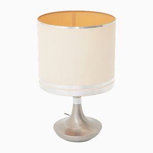 Metal Table Lamp with Fabric Shade, 1970s