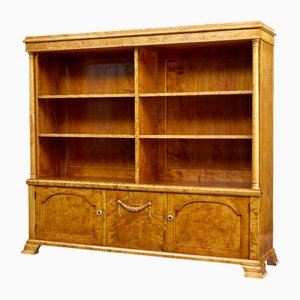 Antique Empire Revival Bookcase Cabinet in Birch, 1910