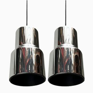 Mid-Century Space Age Modell MDK 031 Metall Hängelampen von Philips, 1960er, 2er Set