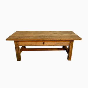 Large Coffee Table in Bleached Oak, 1900