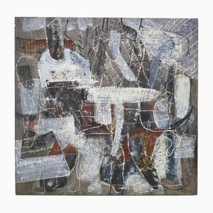 Composición abstracta, años 70, óleo sobre lienzo