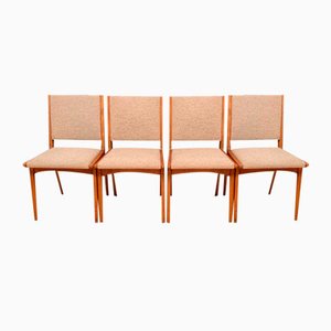 Vintage Swedish Cane Back Chairs by Jens Risom for JO Carlssons, 1950s, Set of 4