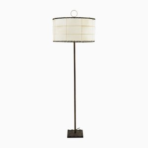 Minimalist Brutalist Floor Lamp in Parchment, 1960s