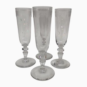 Antike Champagnerflöten aus Baccarat Kristallglas, 1890er, 4 . Set