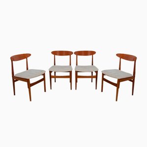 Mid-Century Modern Dining Chairs in Teak, 1960s, Set of 4