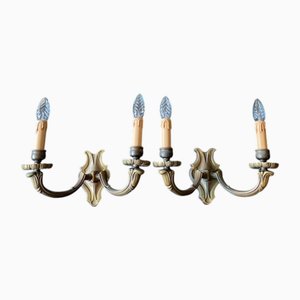 Applique in bronzo, anni '50, set di 2