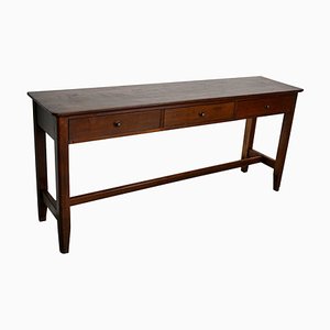 Early 20th Century Rustic Farmhouse French Elm Side Table