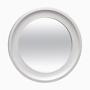 Italian Round Aluminium Mirror, 1970s