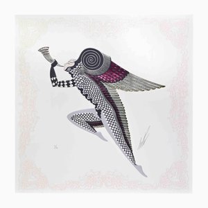 Erté, Zephyr I, Lithograph and Screen Print, 1985