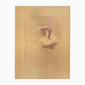 Después de H. de Toulouse-Lautrec, Femme qui se peigne, La Coiffure, litografía, década de 1900