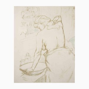 After H. de Toulouse-Lautrec, Femme qui se Lave, La Toilette, Lithographie, 1890er