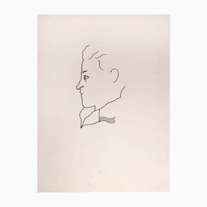 Jean Cocteau, Retrato de Jean Desbordes, Litografía, 1929