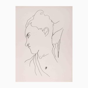 Jean Cocteau, Retrato de Jean Desbordes, Litografía, 1929
