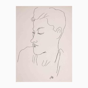 Jean Cocteau, Portrait de Jean Desbordes, Lithograph, 1929