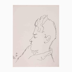 Jean Cocteau, Portrait de Jean Desbordes, Lithographie, 1929