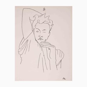 Jean Cocteau, Portrait de Jean Desbordes, Lithograph, 1929