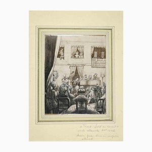 Unknown, Franz Liszt in Concert, Watercolor, Late 19th Century