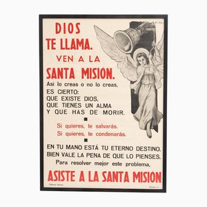 Vintage Religious Typographic Poster from Editorial Balmes, Barcelona, 1960s