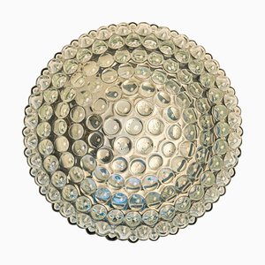 Lámpara de pared circular de vidrio atribuida a Helena Tynell, años 70