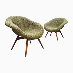 Tschechische Mid-Century Sessel von Miroslav Navratil, 1960er, 2er Set