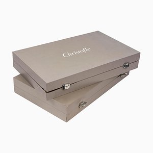 Large Christofle Service in Original Box, Set of 2