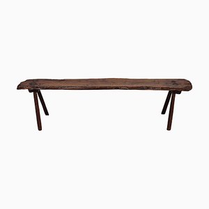 Italian Primitive Minimal Wooden Bench, 1890s