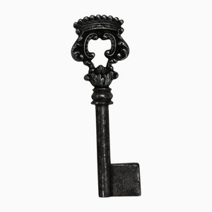 Wrought Iron Key with Crown, Late 17th Century