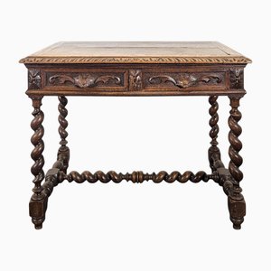 Louis XIII Style Oak Desk