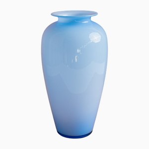 Large Vintage Murano Glass Vase in Blue, 1970s