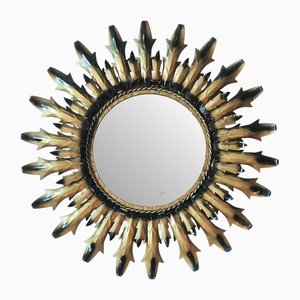 Vintage Metal Sunburst Mirror, 1960s