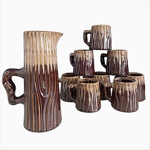 Vintage Ceramic Coffee Service, Set of 9