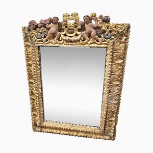 18th Century Mexican Mirror in Carved Golden Wood