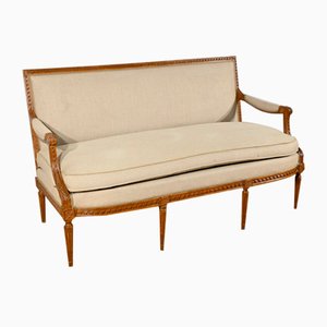 Banc Louis XVI Début 19ème Siècle en Hêtre Teint