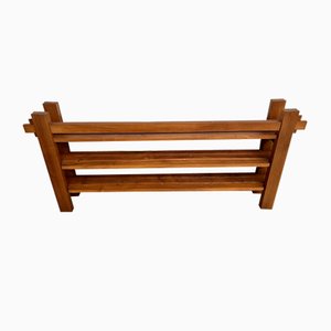 Estantería de pared moderna de olmo, años 70