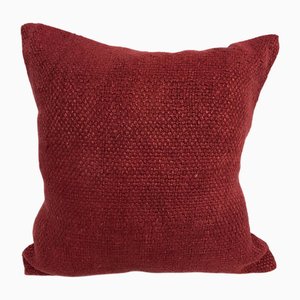 Vintage Red Hemp Pillow Rug Cover, 1950s