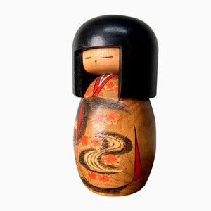 Statuetta Gunma Sosaku Kokeshi vintage di Miyagawa Kunio, anni '80