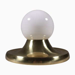 Lampada da parete Light Ball dorata di Achille Castiglioni per Flos