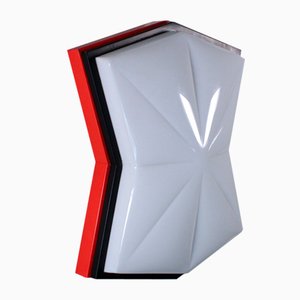 Lampada da soffitto rossa in stile Space Age, 1980