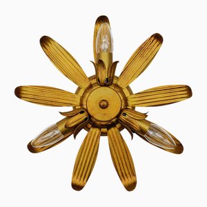 Mid-Century Modern 3-Light Sunburst Lamp, Italy, 1960s