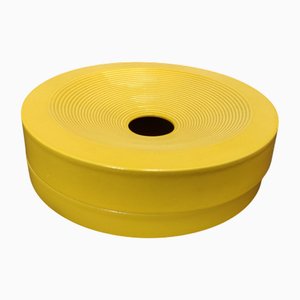 Vortice Ashtray in Yellow Ceramic by Franco Bucci for Laboratorio Pesaro, 1970s