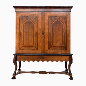 Oak and Walnut 2-Door Cabinet, 18th Century