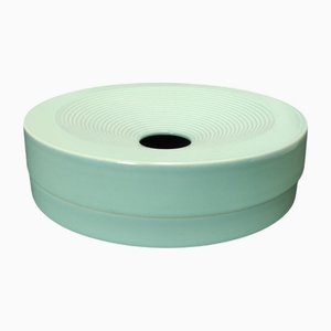 Vortice Ashtray in Turquoise Ceramic by Franco Bucci for Lab. Pesaro, 1970s